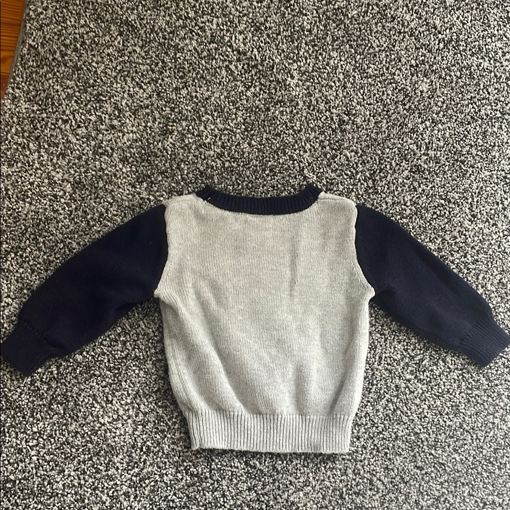 Gymboree Baby Boy Fox Sweater - Gray and Navy - Picture 4 of 5